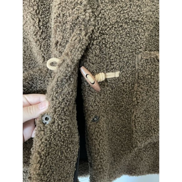 NWOT Zara Kids Brown Teddy Hooded Coat - Picture 5 of 5